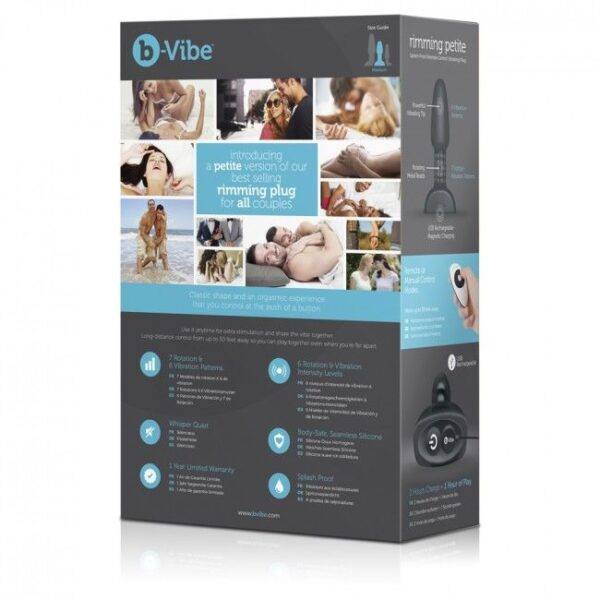B-VIBE - RIMMING CONTROL REMOTO ANAL PLUG PETITE NEGRO - Imagen 5
