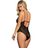 SUBBLIME - TEDDY ENCAJE FLORAL Y CON FLECOS NEGRO S/M - Imagen 3