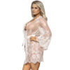SUBBLIME - BABYDOLL MANGAS ACAMPANADAS ENCAJE BLANCO S/M - Imagen 2