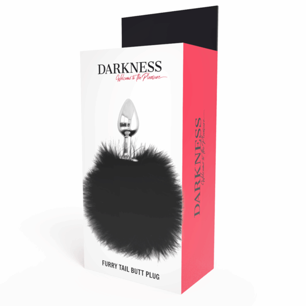 DARKNESS - EXTRA BUTTPLUG ANAL CON COLA NEGRO 7 CM - Imagen 4