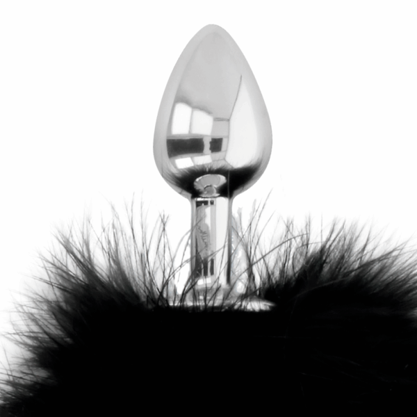 DARKNESS - EXTRA BUTTPLUG ANAL CON COLA NEGRO 7 CM - Imagen 3