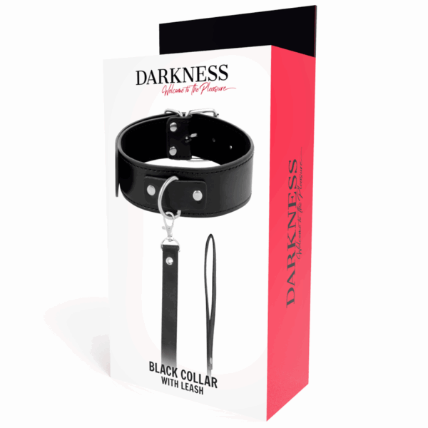DARKNESS - COLLAR DE POSTURA CON CADENA LEATHER - Imagen 5