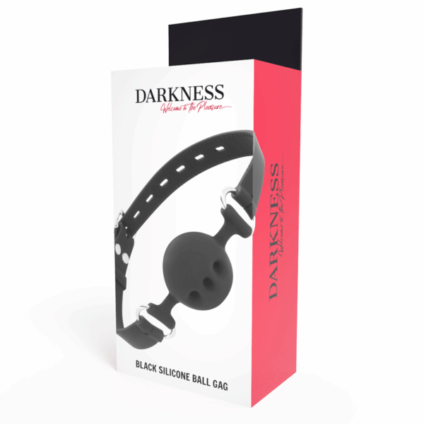 DARKNESS - MORDAZA TRANSPIRABLE SILICONA NEGRO - Imagen 4