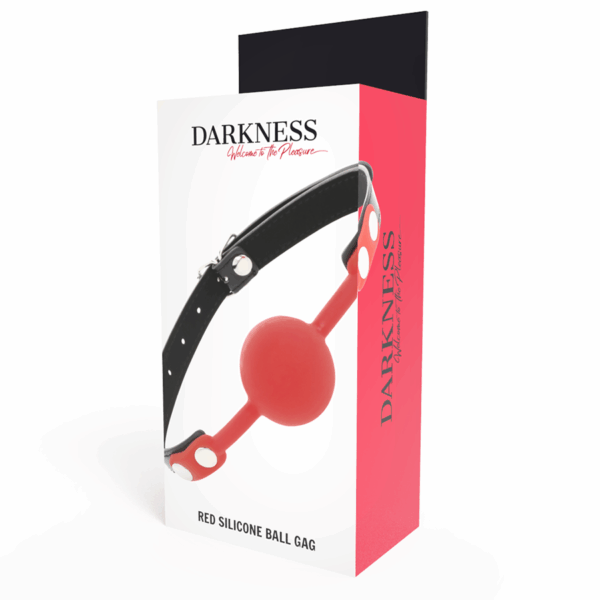 DARKNESS - MORDAZA  SILICONA ROJO - Imagen 4