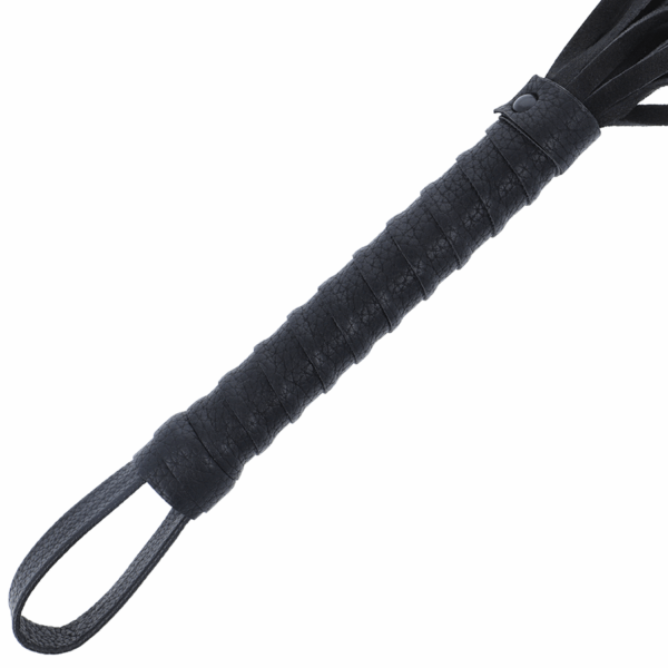DARKNESS - LÁTIGO BONDAGE NEGRO CON MANGO DE PIEL - Imagen 2