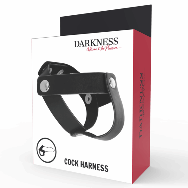 DARKNESS - ANILLO DE PIEL PARA PENE Y TESTÍCULOS - Imagen 5