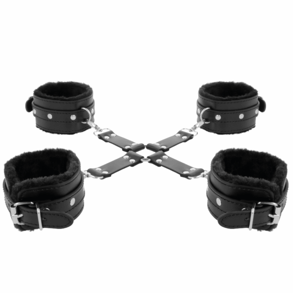 DARKNESS - ESPOSAS DE CUERO PARA PIES Y MANOS NEGRO - Imagen 5