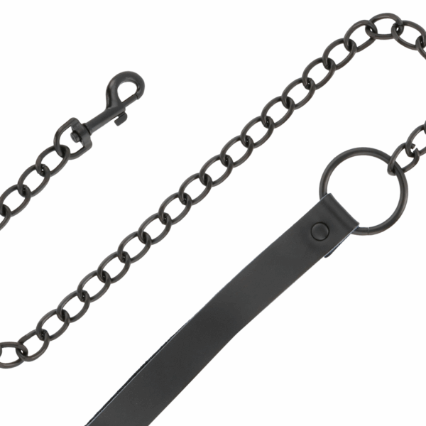 DARKNESS - ESPOSAS Y COLLAR DE CUERO NEGRO - Imagen 5