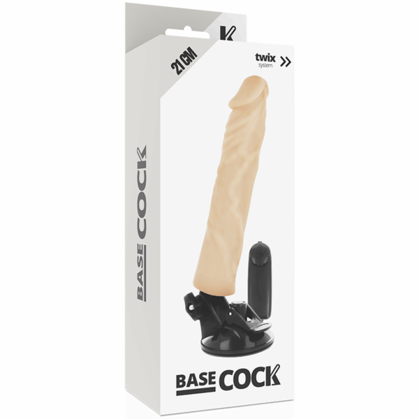 BASECOCK - VIBRADOR REALÍSTICO CONTROL REMOTO NATURAL 21 CM -O- 4 CM - Imagen 4