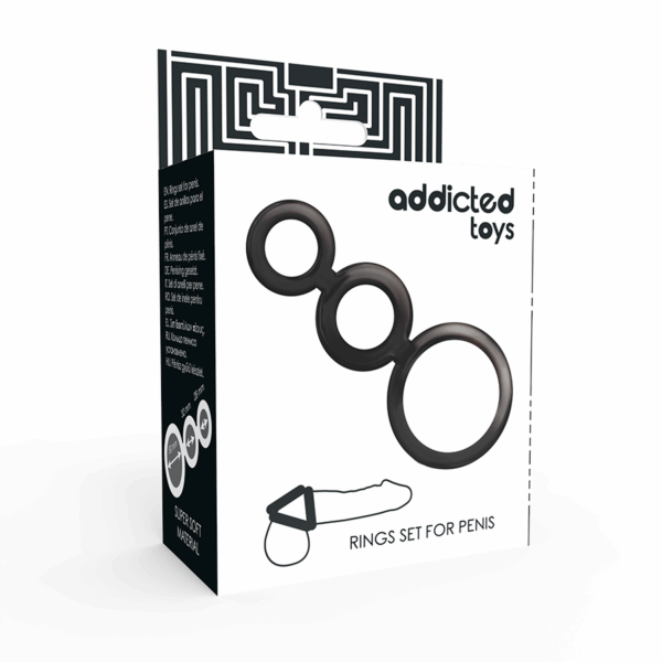 ADDICTED TOYS - SET ANILLOS PENE Y TESTÍCULOS - AHUMADO - Imagen 4