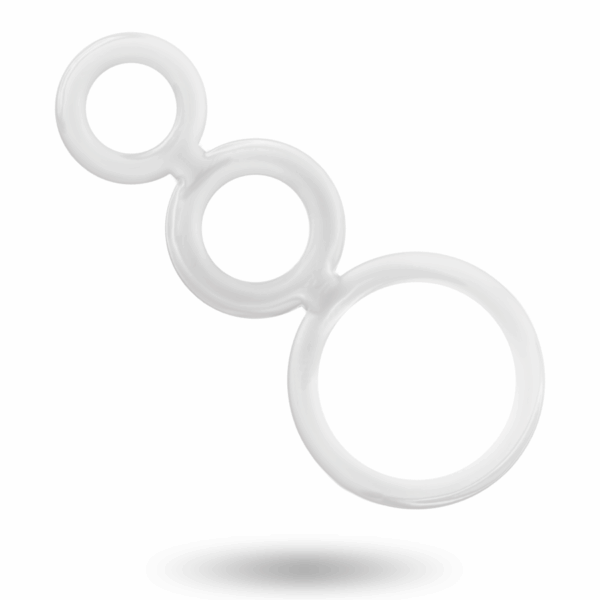 ADDICTED TOYS - SET ANILLOS PENE Y TESTÍCULOS CLEAR - Imagen 3