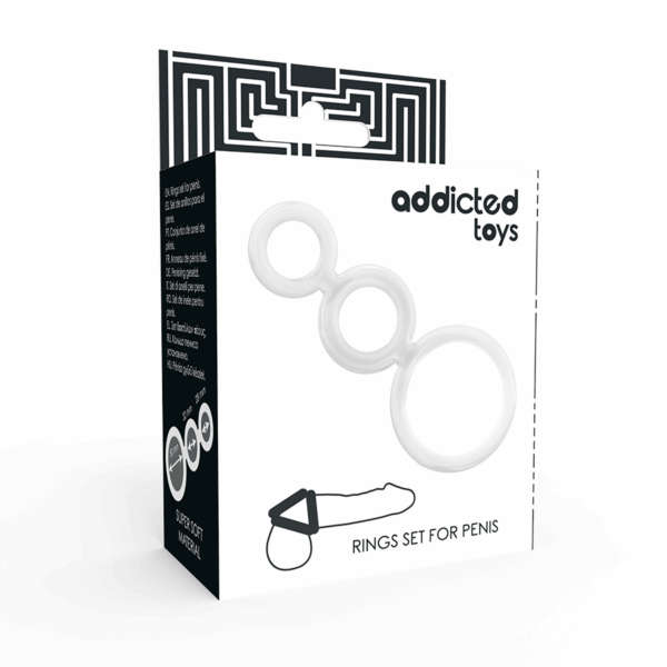 ADDICTED TOYS - SET ANILLOS PENE Y TESTÍCULOS CLEAR - Imagen 4