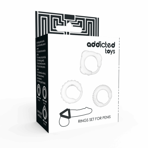 ADDICTED TOYS - SET 3 ANILLOS PENE CLEAR - Imagen 4