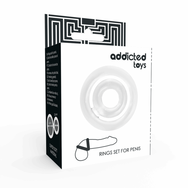 ADDICTED TOYS - POTENZ SET ANILLOS PENE CLEAR - Imagen 4