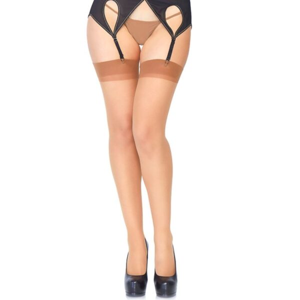 LEG AVENUE - MEDIAS TRANSPARENTES MARRÓN TALLA ÚNICA