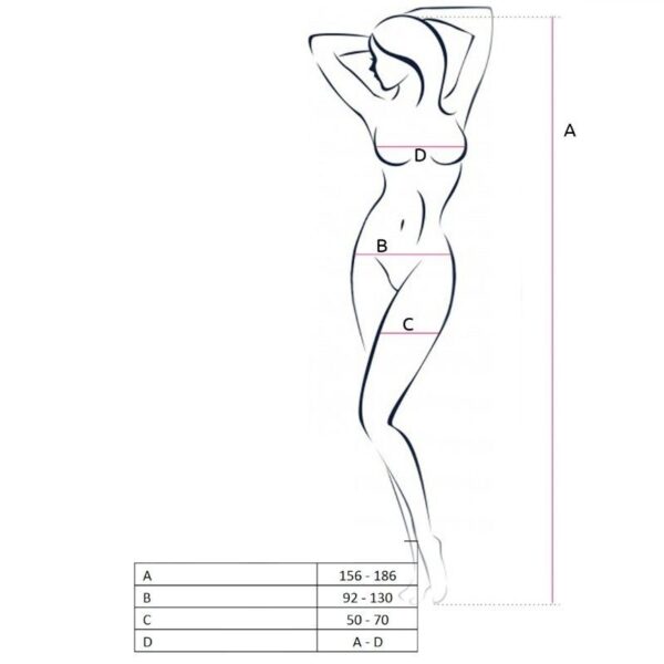 PASSION - WOMAN BS057 BODYSTOCKING NEGRO TALLA UNICA - Imagen 2