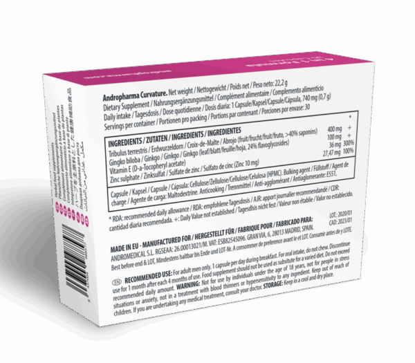 ANDROPHARMA - CURVATURE TRATAMIENTO PEYRONIE - Imagen 3