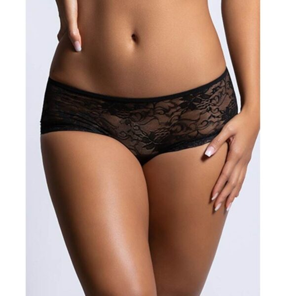 QUEEN LINGERIE - PANTIES DE ENCAJE FLORAL ABERTURA TRASERA S/M - Imagen 2