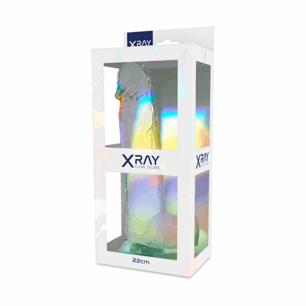 X RAY - CLEAR DILDO REALISTA TRANSPARENTE 22 CM -O- 4.6 CM - Imagen 2