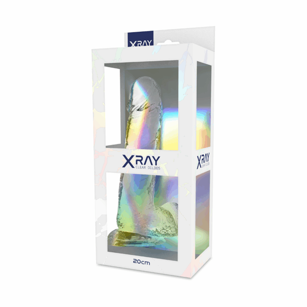 X RAY - CLEAR DILDO REALISTA TRANSPARENTE 20 CM -O- 4.5 CM - Imagen 2