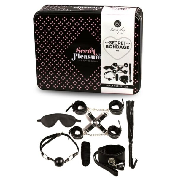 SECRETPLAY - BDSM SET 8 PCS NEGRO - Imagen 2