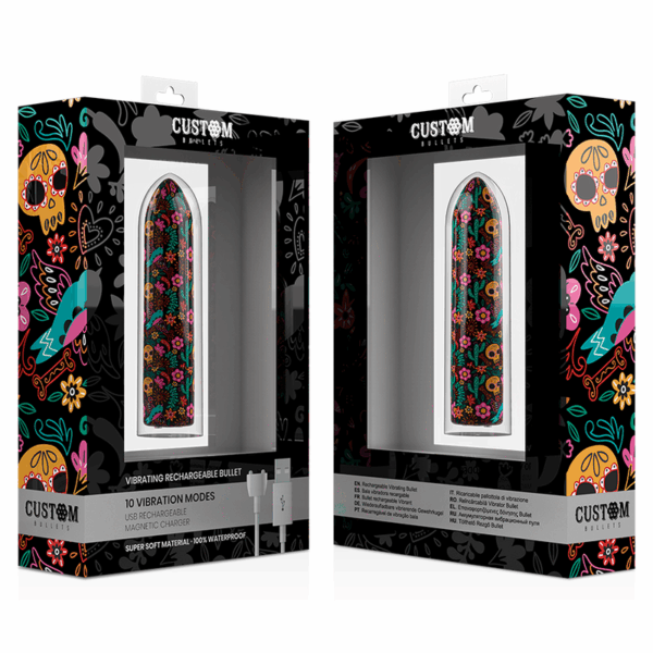 CUSTOM BULLETS - BALA RECARGABLE SKULL 10 INTENSIDADES - Imagen 5