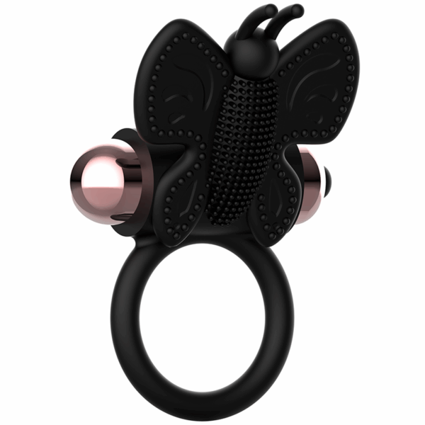 COQUETTE CHIC DESIRE - COCK RING BUTTERFLY ANILLO VIBRADOR NEGRO / GOLD - Imagen 3