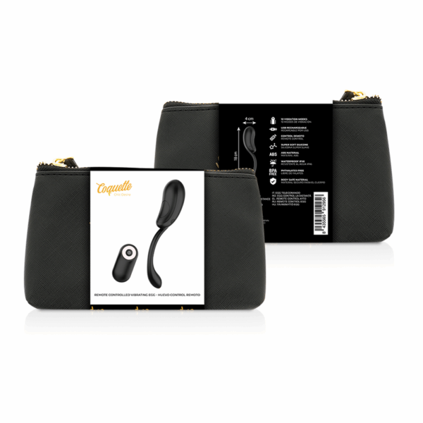 COQUETTE CHIC DESIRE - HUEVO CONTROL REMOTO RECARGABLE NEGRO / GOLD - Imagen 3