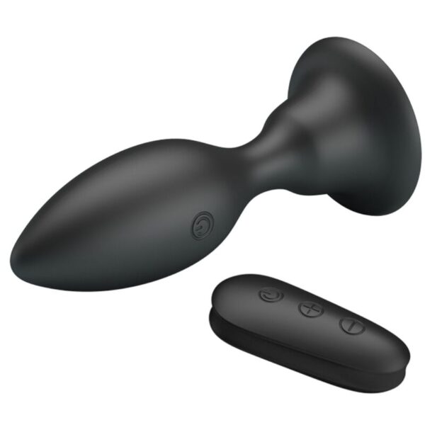 MR PLAY - PLUG ANAL CON VIBRACIÓN NEGRO CONTROL REMOTO - Imagen 2