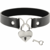 COQUETTE CHIC DESIRE - COLLAR CUERO VEGANO ACCESORIO CORAZÓN CON LLAVE - Imagen 3