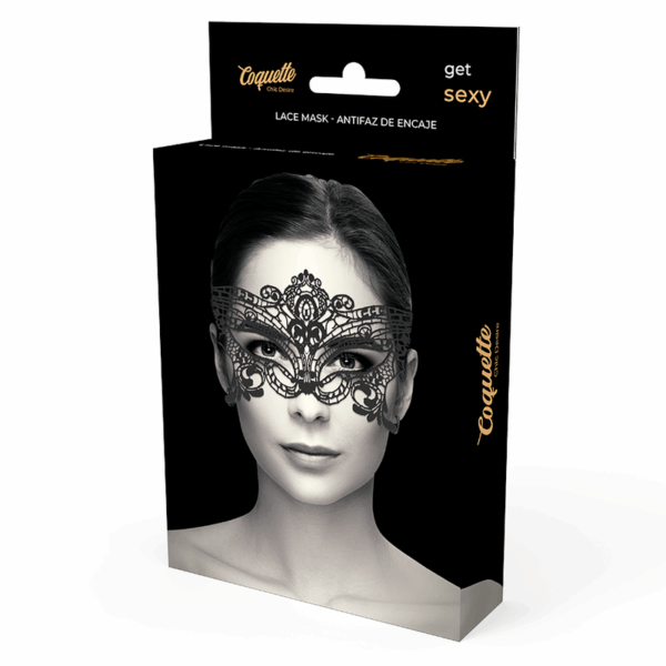 COQUETTE CHIC DESIRE - ANTIFAZ ENCAJE NEGRO ANCHO - Imagen 3