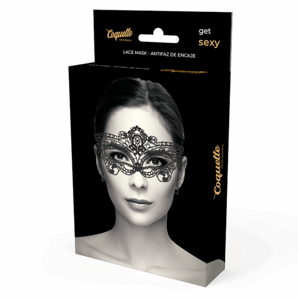 COQUETTE CHIC DESIRE - ANTIFAZ ENCAJE NEGRO FINO - Imagen 5
