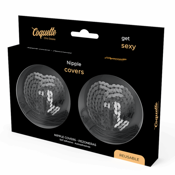 COQUETTE CHIC DESIRE - CUBRE PEZONES NEGRO LENTEJUELAS - Imagen 4