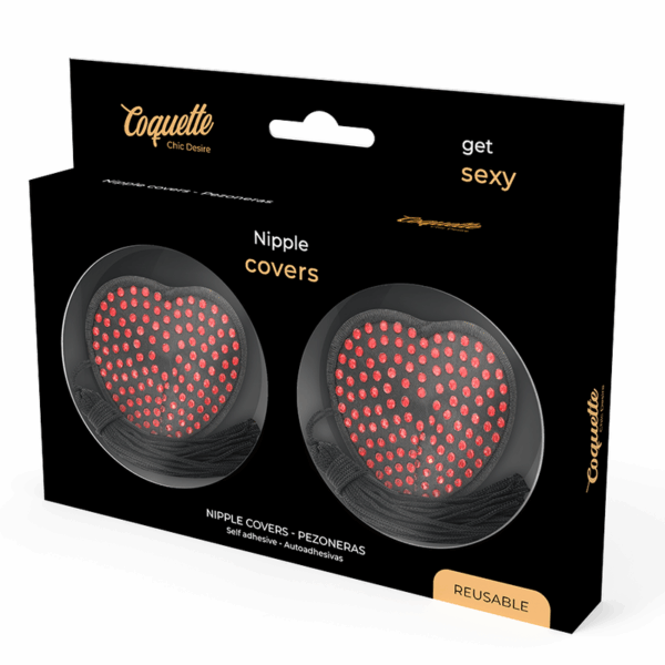 COQUETTE CHIC DESIRE - CUBRE PEZONES ROJO / NEGRO - Imagen 4
