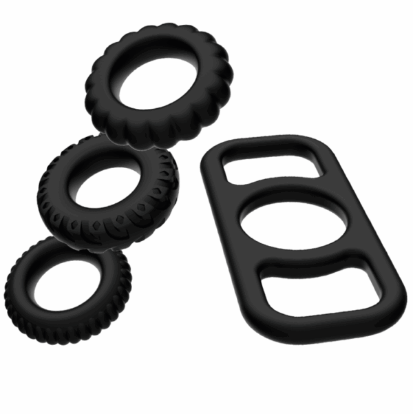 ADDICTED TOYS - SET 4 ANILLOS SILICONA PARA EL PENE - Imagen 2