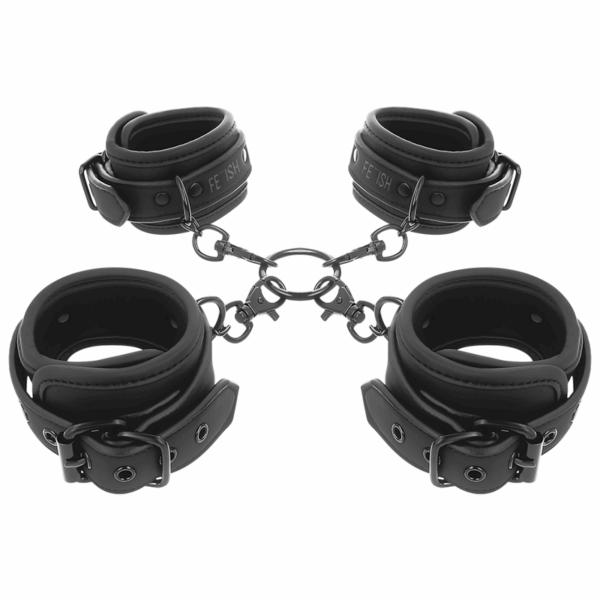 FETISH SUBMISSIVE - SET ESPOSAS MANOS Y TOBILLOS CON FORRO DE NEOPRENO - Imagen 2
