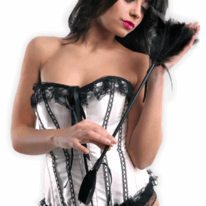 SECRETPLAY - FUSTA  PLUMA NEGRO