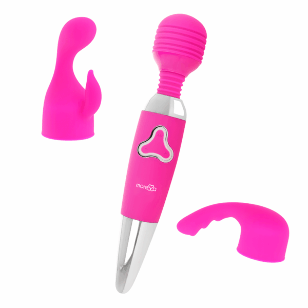 MORESSA - ODILON WAND POTENTE MOTOR MAS DOS CABEZALES PREMIUM SILICONE RECARGABLE - Imagen 2