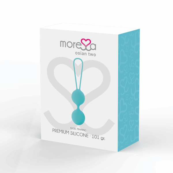 MORESSA - OSIAN TWO ENTRENAMIENTO SUELO PELVICO 101gr PREMIUM SILICONA TURQUESA - Imagen 3