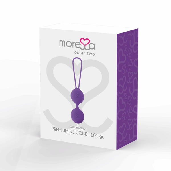 MORESSA - OSIAN TWO ENTRENAMIENTO SUELO PELVICO 101gr PREMIUM SILICONA LILA - Imagen 3