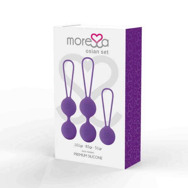 MORESSA - OSIAN SET Osian One; 51 Gr / Osian Two; 101 Gr / Osian Three 85 gr PREMIUM SILICONA LILA - Imagen 3