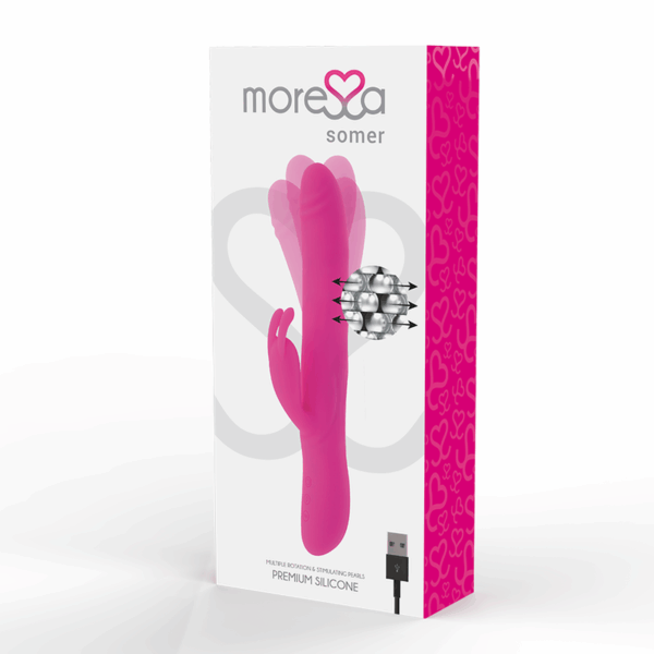 MORESSA - SOMER ROTADOR PERLADO Y POTENTE VIBRACIÓN SILICONA PREMIUM - Imagen 4