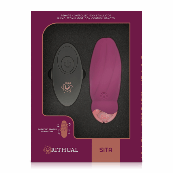 RITHUAL - SITA HUEVO CONTROL REMOTO ROTACIÓN DE PERLAS + VIBRACIÓN - Imagen 5
