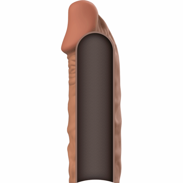 VIRILXL - EXTENSIÓN DE PENE LIQUID SILICONE V5 MARRÓN - Imagen 4