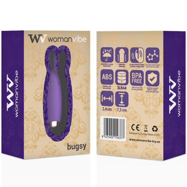 WOMANVIBE - BUGSY ESTIMULADOR RABBIT SILICONA - Imagen 2