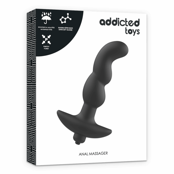 ADDICTED TOYS - MASAJEADOR ANAL CON VIBRACIÓN NEGRO MODELO 2 - Imagen 5